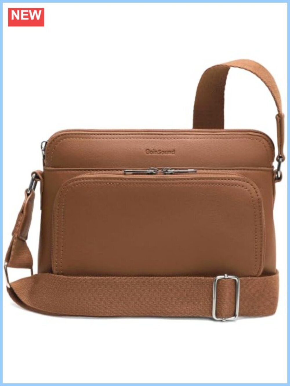 Vegan Leather Crossbody Bag Built In RFID Wallet Small Purse Travel